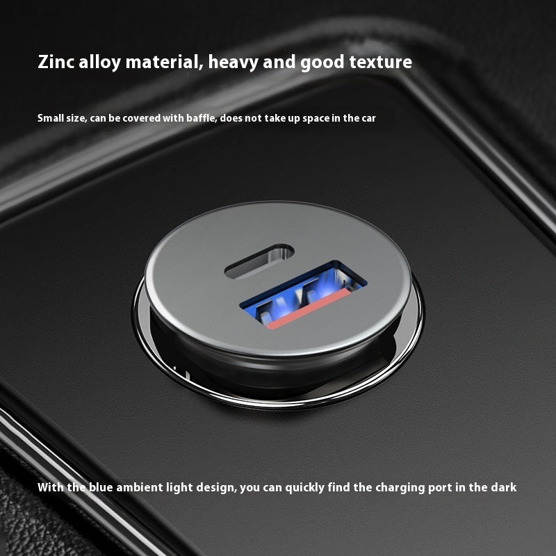 67.5W Zinc Alloy PD45W Super Fast Charge Car Charger