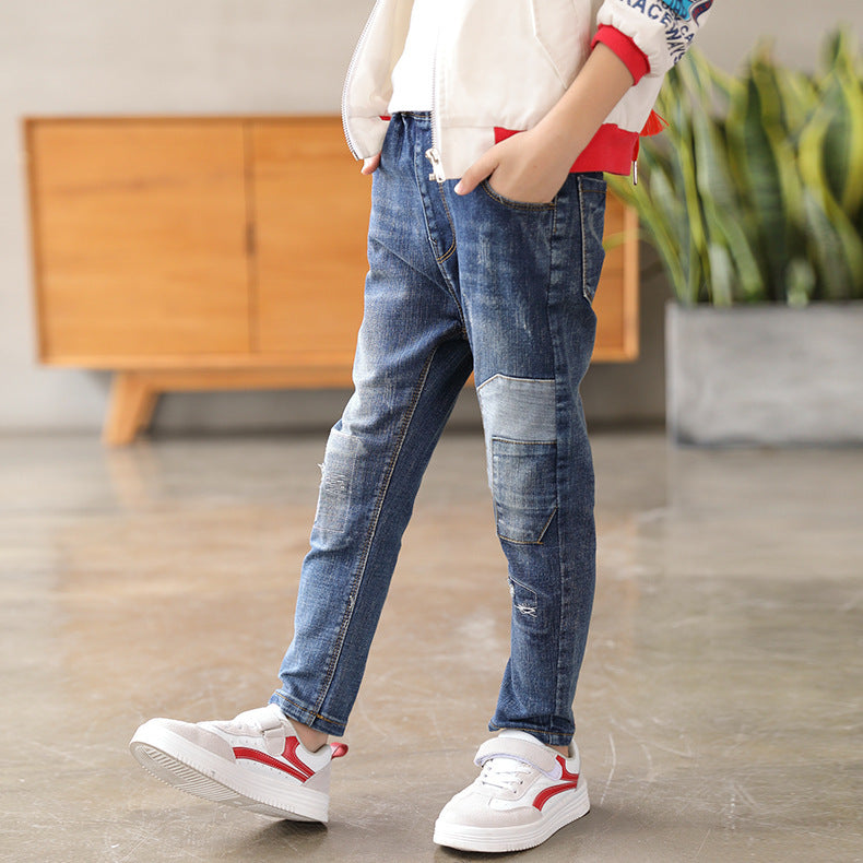 Boys Denim Trousers Spring And Autumn New