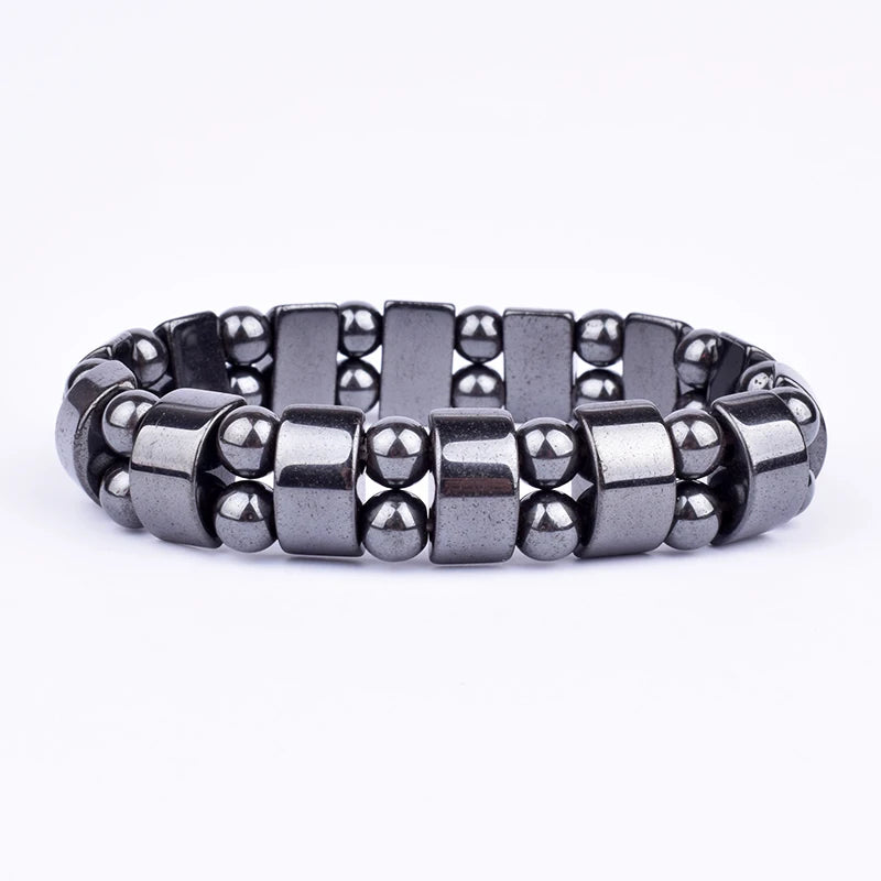 Classical Wave Hematite Energy Bracelets Men Nature High Polish Hematite Magnetic Bracelets for Women New Fashion Energy Jewelry