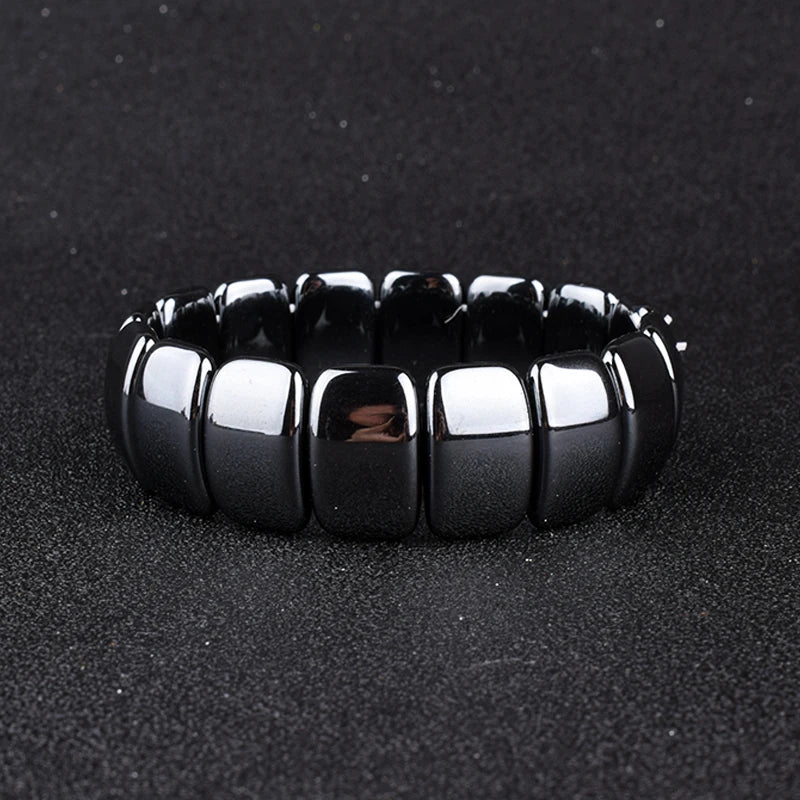 Classical Wave Hematite Energy Bracelets Men Nature High Polish Hematite Magnetic Bracelets for Women New Fashion Energy Jewelry