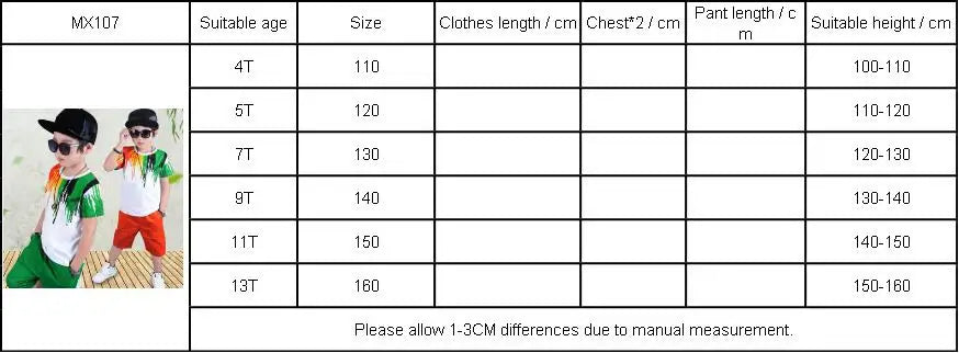 2024 New Summer Boys Clothing Set Casual Hip-hop Stripe Colorful T-Shirt + Pants 2Pcs Suit Kindergarten Performance Kids Clothes