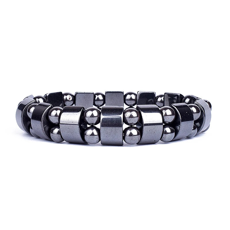 Classical Wave Hematite Energy Bracelets Men Nature High Polish Hematite Magnetic Bracelets for Women New Fashion Energy Jewelry