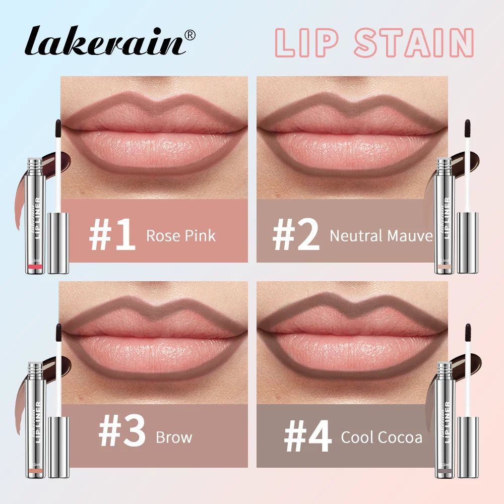 4PCS Highly Pigmented Lip Liner Tattoo Matte Peel Off Enhance Lips Lip Liner Lasting Lip Stain Waterproof Transfer-proof Lipstic