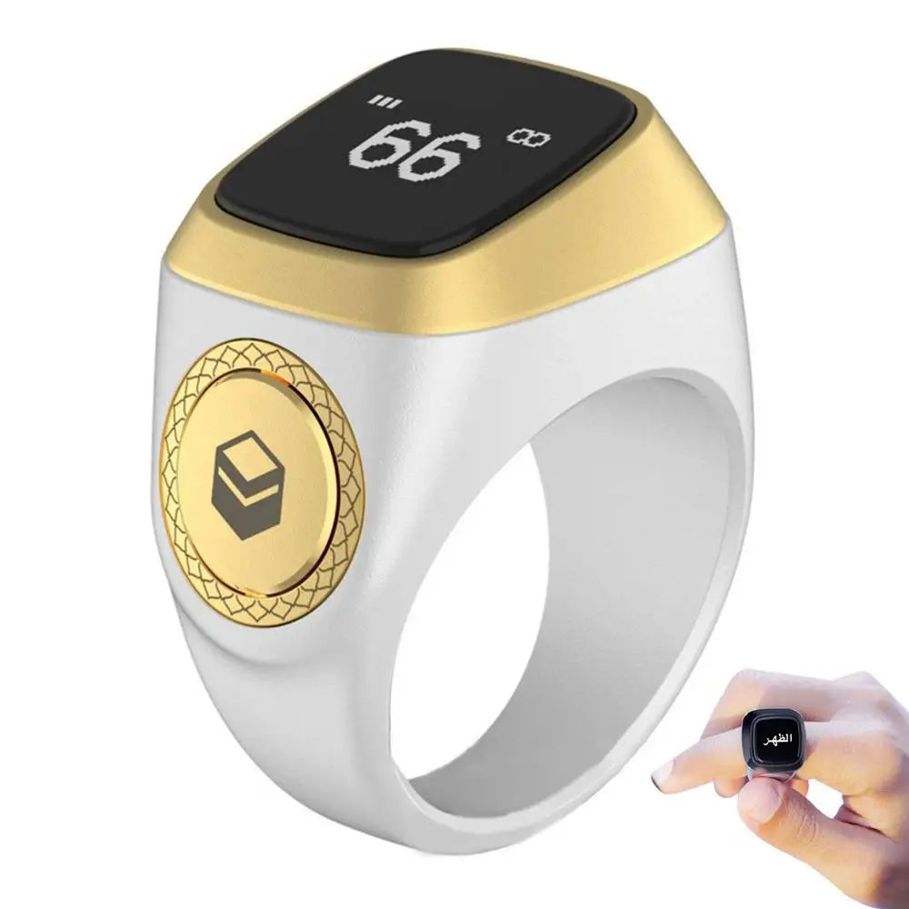 Iqibla Zikr1 Lite Smart Tasbih Tally Digital Counter for Muslims Tasbeeh Zikr Ring 5 Prayer Time Vibration Reminder Waterproof