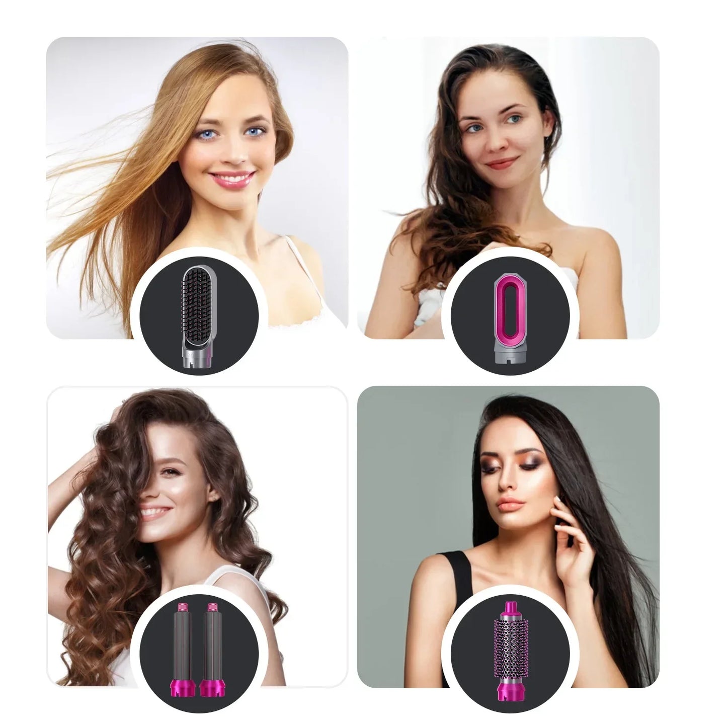 5 In 1 Quality Hairdryer Comb Hot Air Comb For Curling And Straightening Hair Automatic Straight Hair Comb Styling Hair Dryer