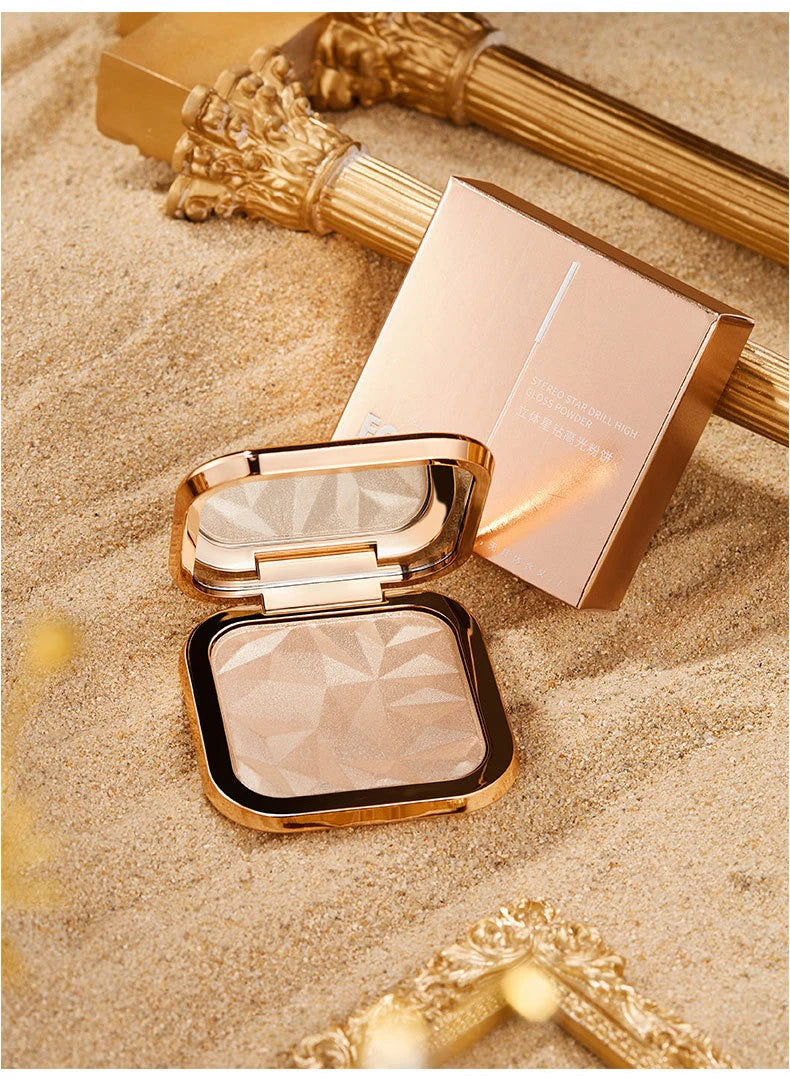 Stereo Star Diamond high Light Powder Pearlescent nose Shadow contouring and brightening one disc