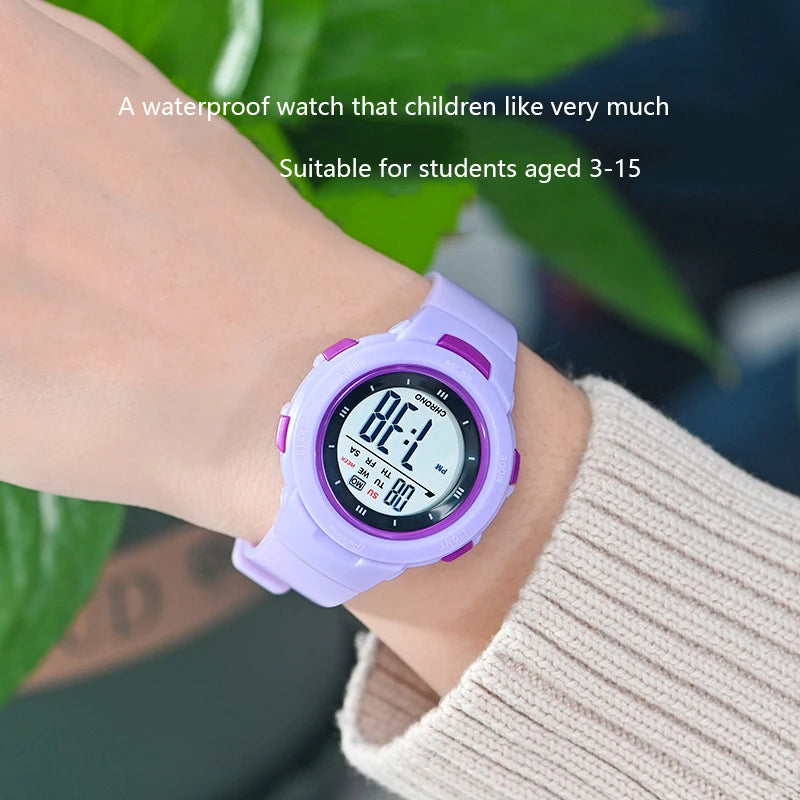 UTHAI CE49 Kids Watches Fashion Luminous Waterproof Alarm Clock Smart Watches Boys and Girls Student Electronic Watch Gift