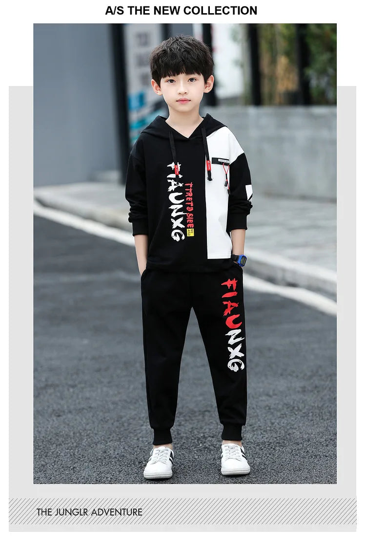 2023 Boys Clothes Set Sweatshirt Pants Tracksuits winter Autumn Kids Sport Suit Children Clothing 7 8 9 10 11 12 13 14 15 Year