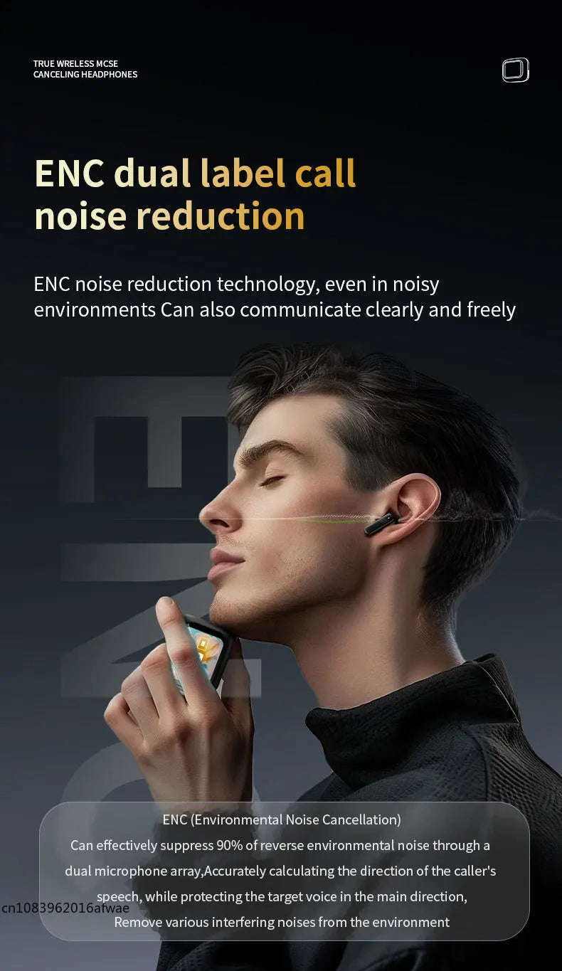 XIAOMI New Full in Touch Screen Headphone ANC LX-10 Bluetooth5.4 Noise Cancelling Earphone Wireless InEar ENC Earbuds with Mic