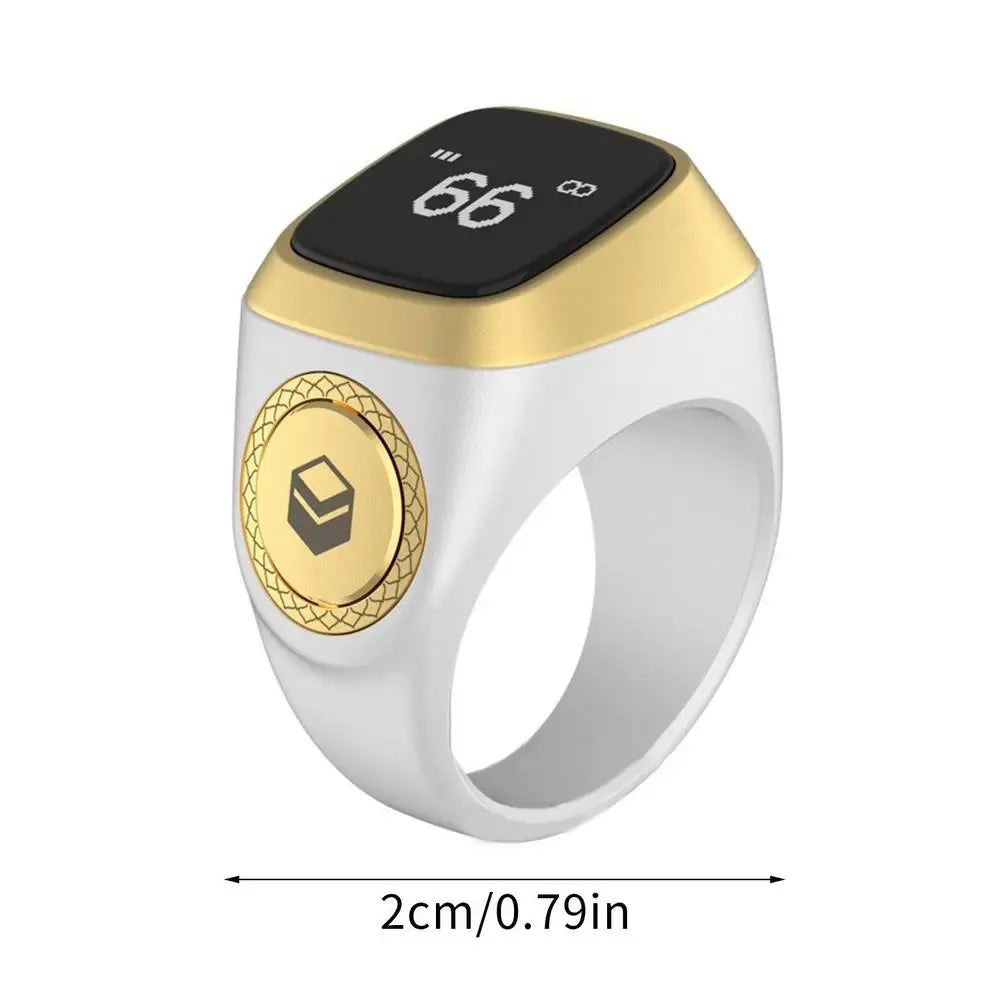 Iqibla Zikr1 Lite Smart Tasbih Tally Digital Counter for Muslims Tasbeeh Zikr Ring 5 Prayer Time Vibration Reminder Waterproof