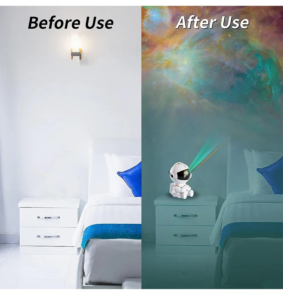 Galaxy Star Astronaut Projector LED Night Light Starry Sky Porjectors Lamp Decoration Bedroom Room Decorative For Children Gifts