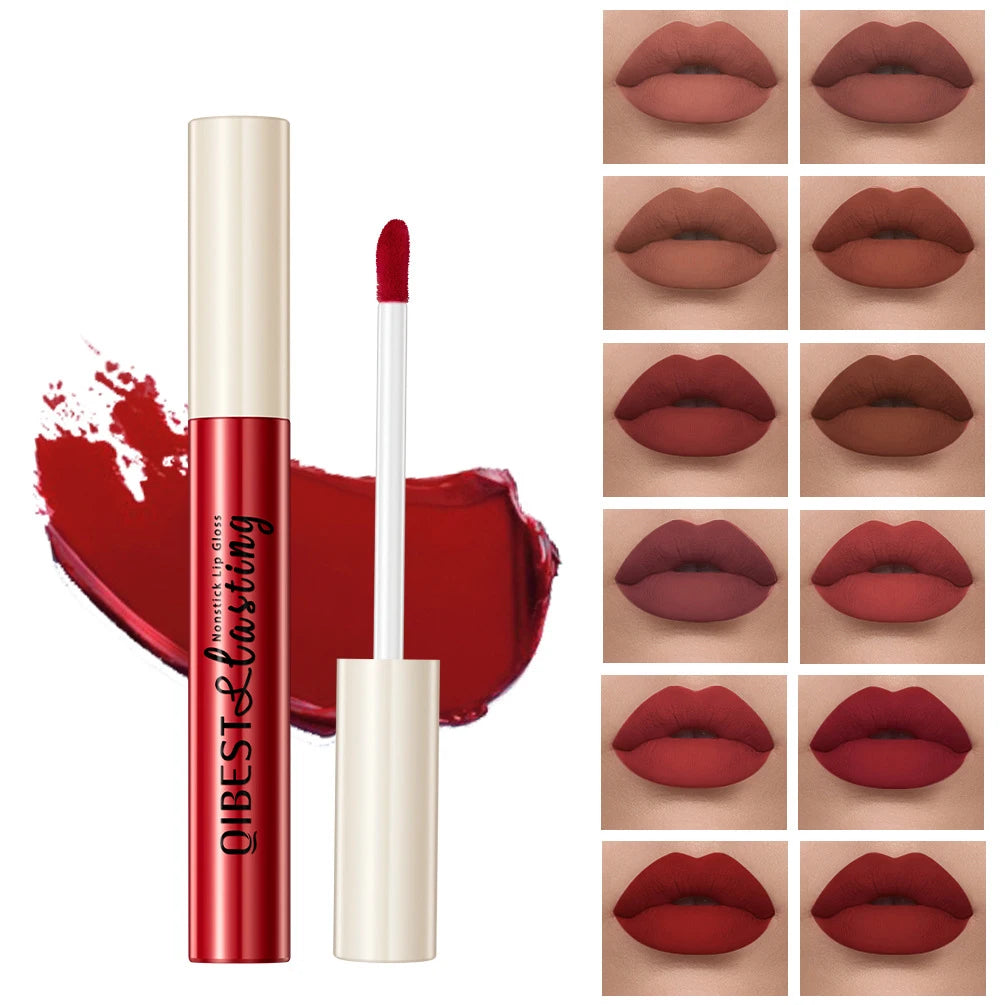 24 Colors Non-Stick Lip Glaze Matte Liquid Lipstick Non-Fade Lip Gloss