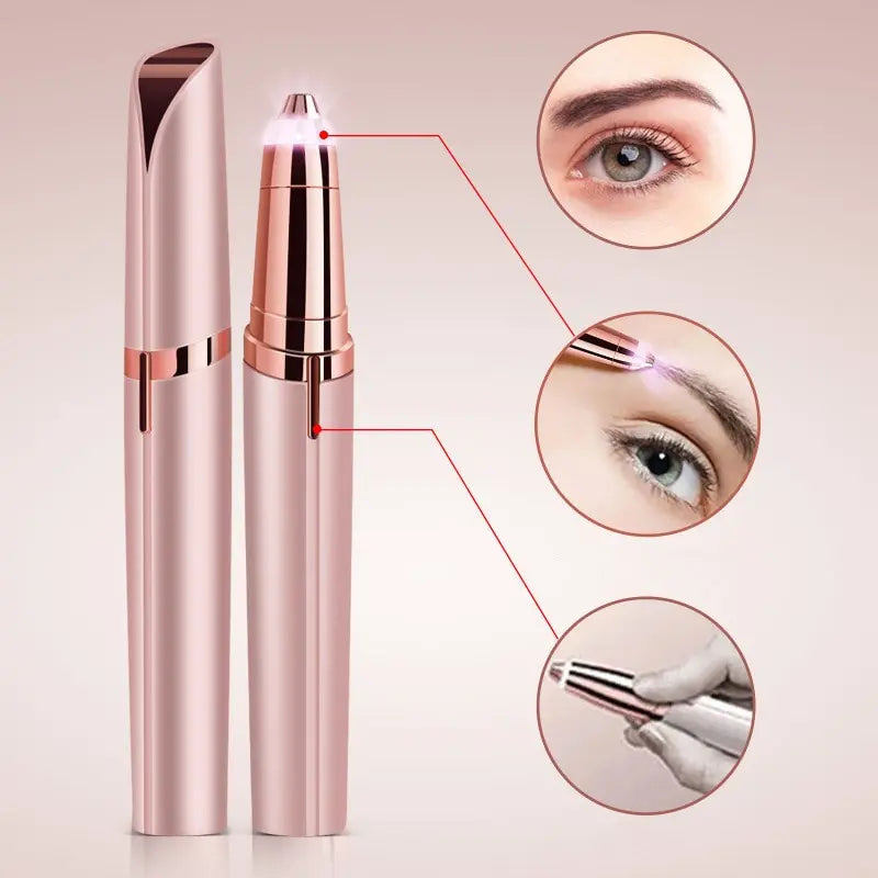 Womens Electric Eyebrow Trimmer Eye Brow Shaper Pencil Face Hair Remover For Women Automatic Eyebrow Shavers Pocketknife