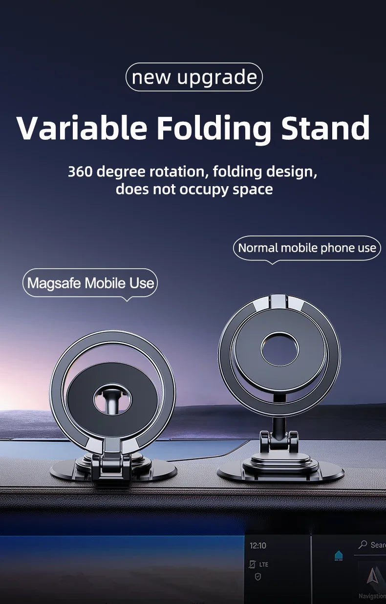 2024 New Magnetic Car Phone Holder Stand 720 Rotation Magnet Smart Phone Bracket For iPhone 15 14 13 12 Pro Max Samsung Xiaomi