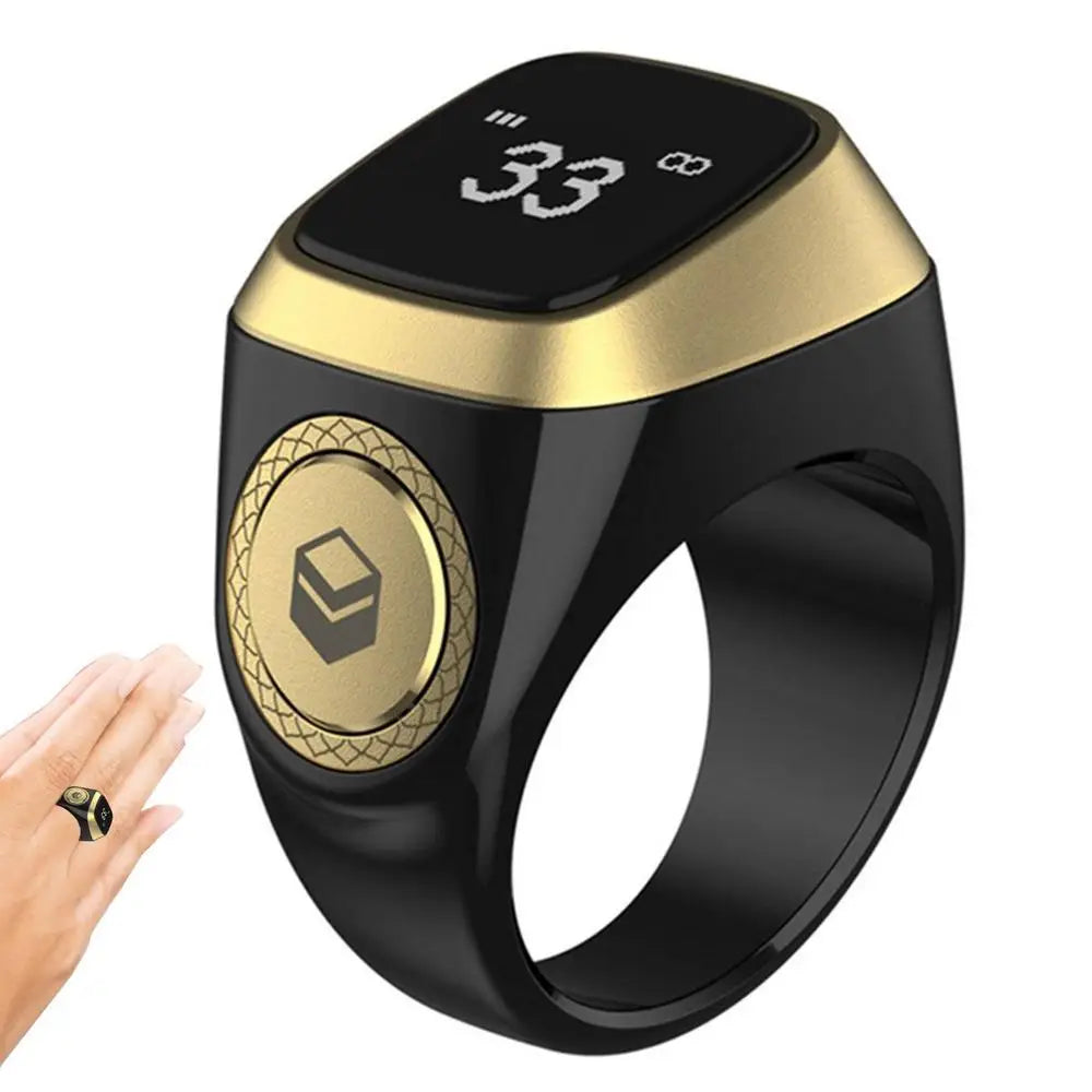 Iqibla Zikr1 Lite Smart Tasbih Tally Digital Counter for Muslims Tasbeeh Zikr Ring 5 Prayer Time Vibration Reminder Waterproof