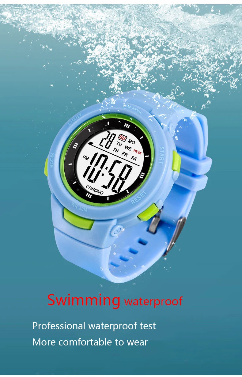 UTHAI CE49 Kids Watches Fashion Luminous Waterproof Alarm Clock Smart Watches Boys and Girls Student Electronic Watch Gift