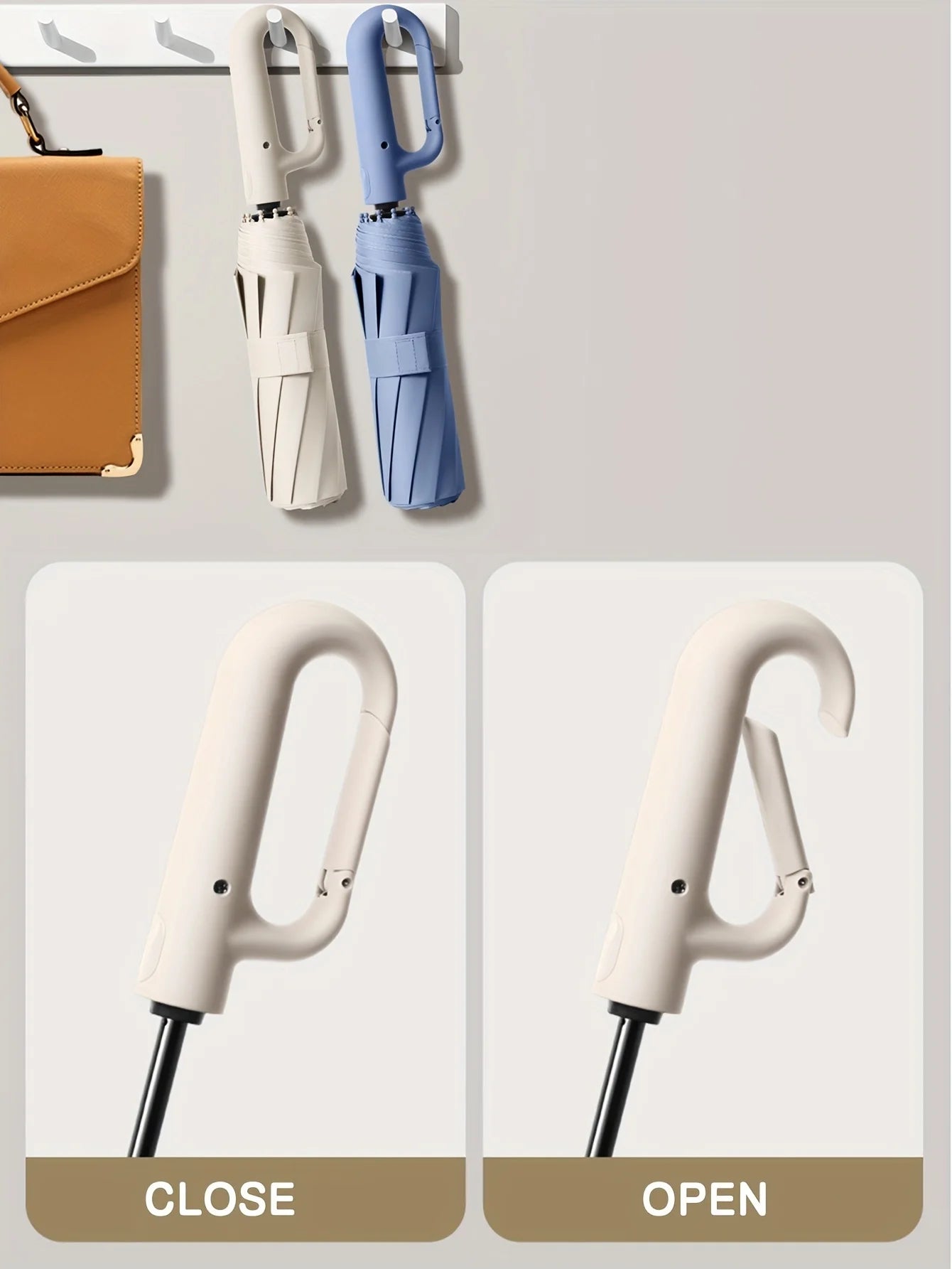 Xiaomi Windproof Umbrella Strong 105CM Reinforced Automatic Folding Umbrella Large Buckle Handle Wind/Water/Sun Resistant