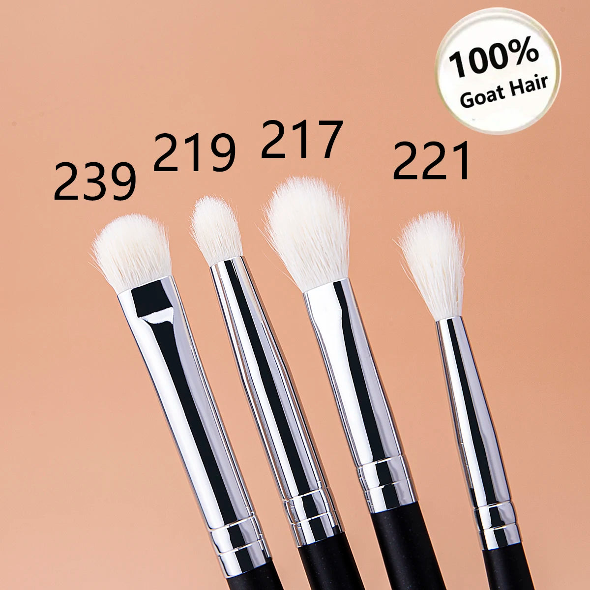 Makeup Eyeshadow Brushes Flat Eye Shadow Shader crease Blending Brushes Goat Hair Eye Shadow Liquid Cream Powder Make Up Tool