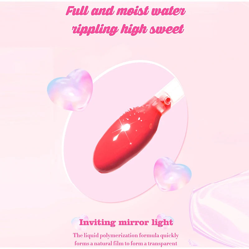 6-Pack Set Mirror Lip Gloss Moisturizing Lasting Pudding Lip Gloss Hydrating Waterproof Glossy Lip Gloss Makeup Lip Cosmetics