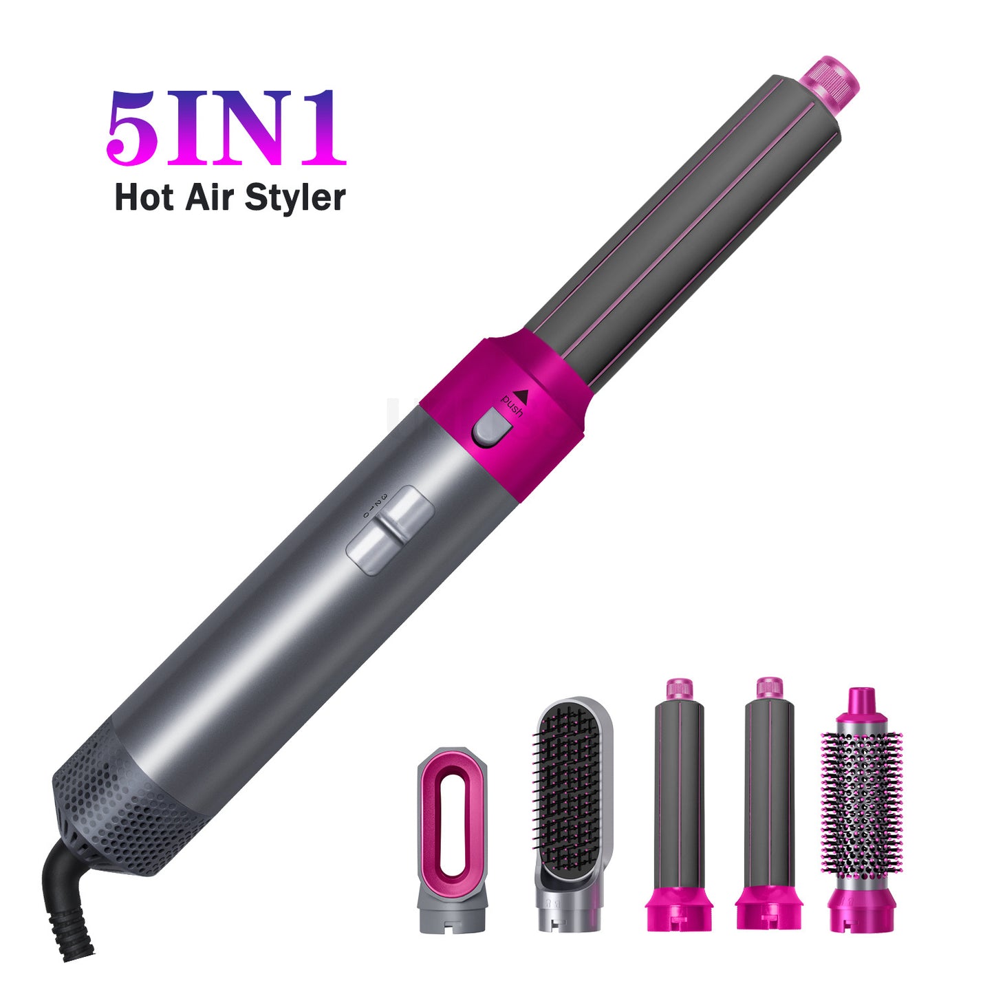 5 In 1 Quality Hairdryer Comb Hot Air Comb For Curling And Straightening Hair Automatic Straight Hair Comb Styling Hair Dryer