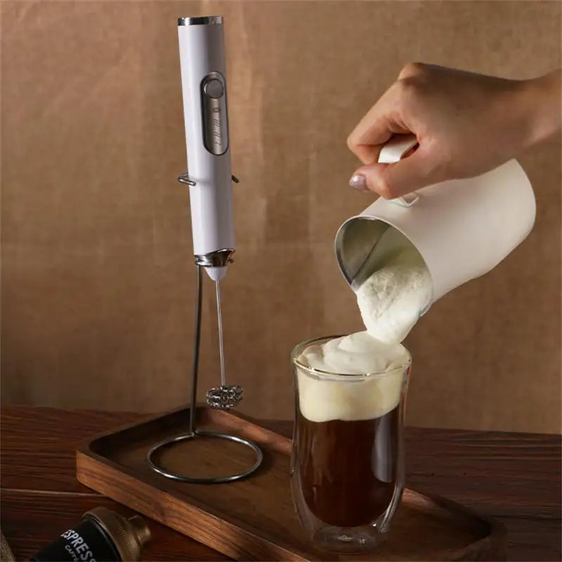 Wireless Electric Milk Frother Whisk Egg Beater USB Rechargeable Handheld Coffee Blender Milk Shaker Mixer Foamer Food Blender