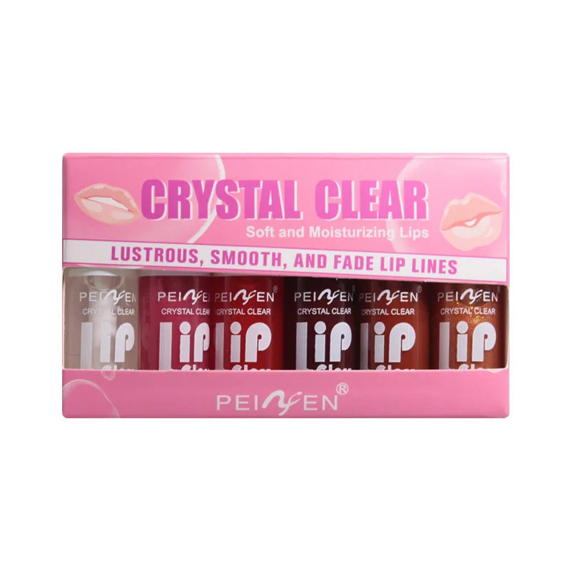 6-Pack Set Mirror Lip Gloss Moisturizing Lasting Pudding Lip Gloss Hydrating Waterproof Glossy Lip Gloss Makeup Lip Cosmetics