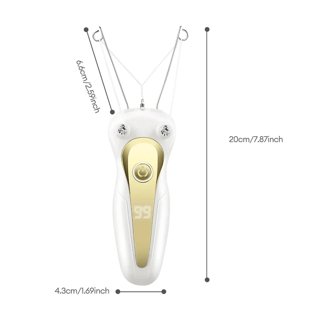 Mini Electric Hair Remover Facial Hair Removal Defeatherer Women Beauty Epilator Body Arm Cotton Thread Depilator LCD Display