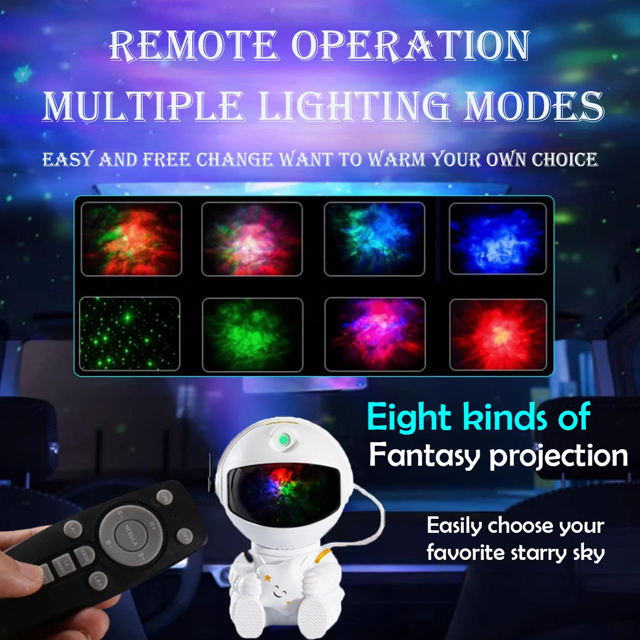 Galaxy Star Astronaut Projector LED Night Light Starry Sky Porjectors Lamp Decoration Bedroom Room Decorative For Children Gifts