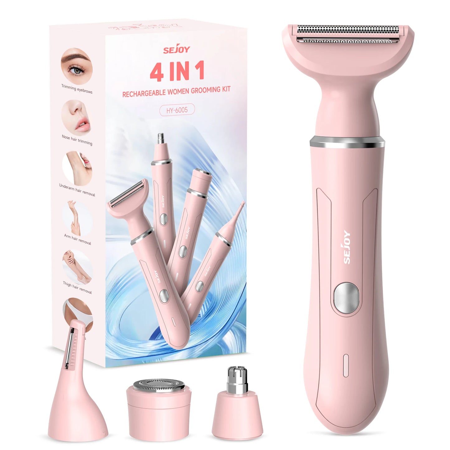 4 in 1 Electric Hair Removal Cutting Machine for Women haver Lady Shaver Body Hair Trimmer for Armpit Bikini Arm Leg Face