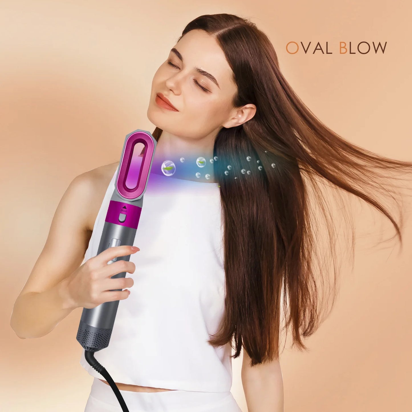 5 In 1 Quality Hairdryer Comb Hot Air Comb For Curling And Straightening Hair Automatic Straight Hair Comb Styling Hair Dryer