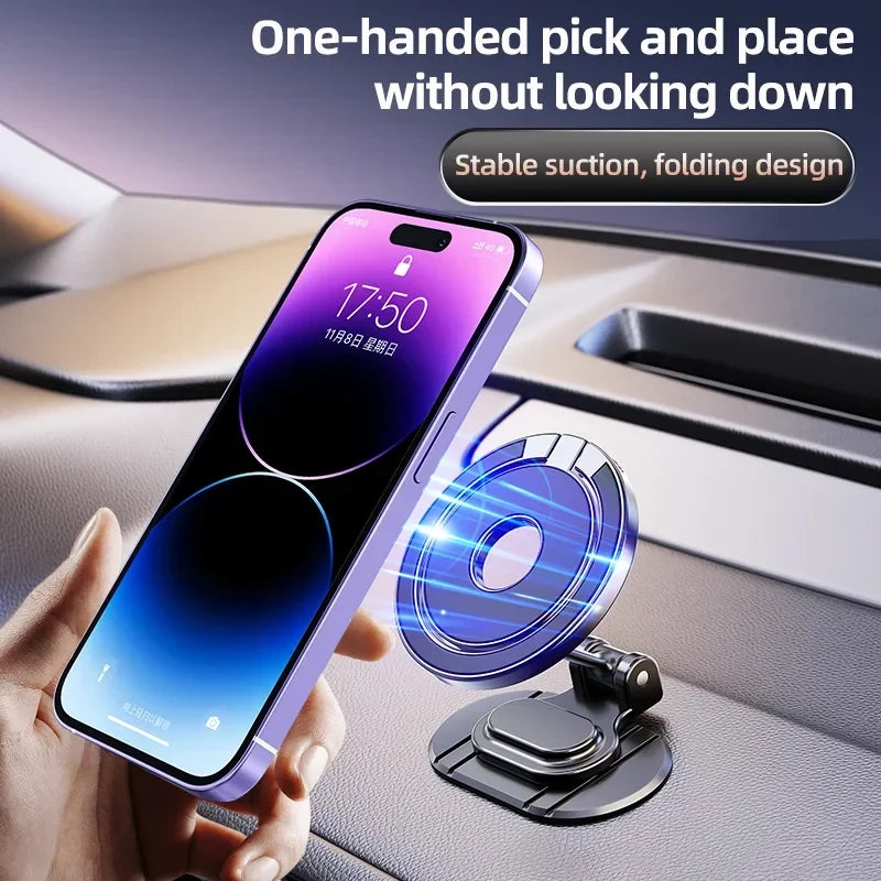 2024 New Magnetic Car Phone Holder Stand 720 Rotation Magnet Smart Phone Bracket For iPhone 15 14 13 12 Pro Max Samsung Xiaomi