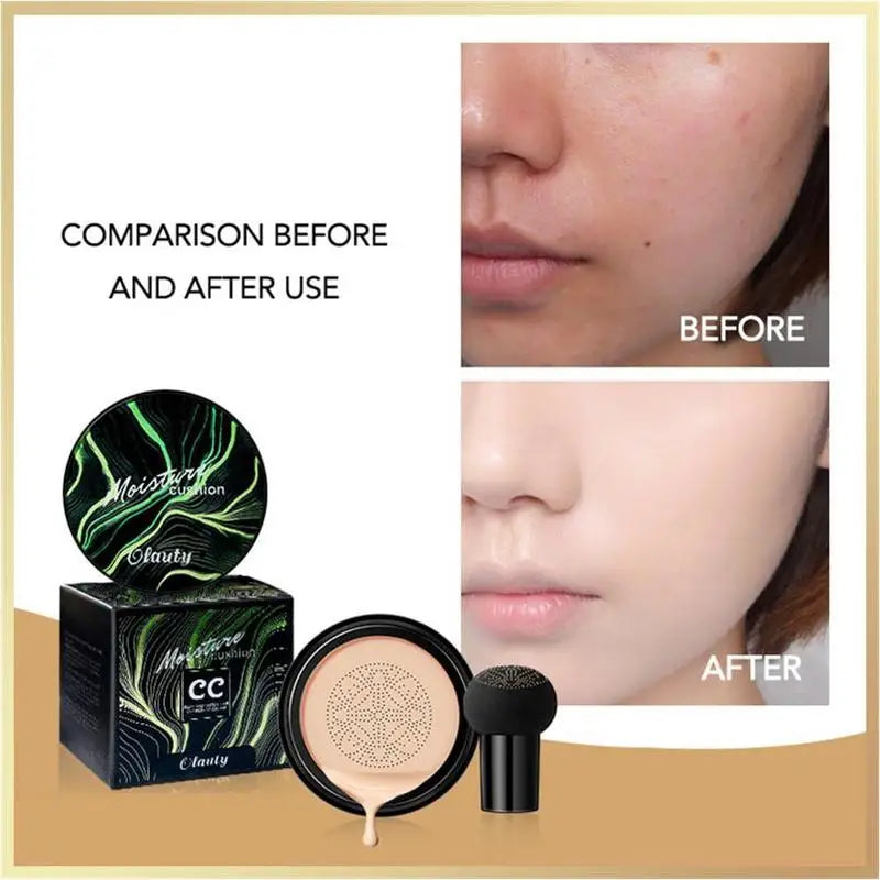 BB CC Cream  Face Foundation Concealer Cushion Mushroom Base Waterproof Brighten Makeup Brightening Tone Cosmetics Make up