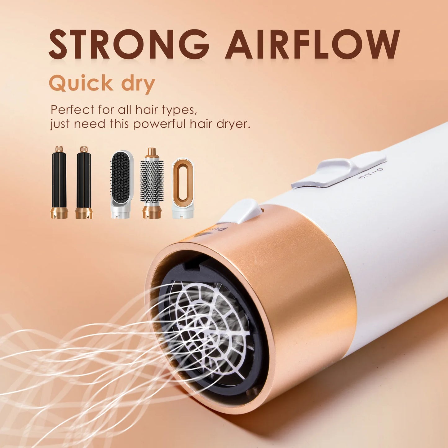 5 In 1 Quality Hairdryer Comb Hot Air Comb For Curling And Straightening Hair Automatic Straight Hair Comb Styling Hair Dryer