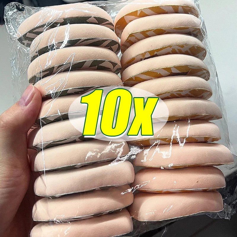 10pcs Super Thick Cosmetics Puff Large Size Concealer Foundation Sponge Cushions Wet Dry Use Face Beauty Makeup Puffs Tools XL