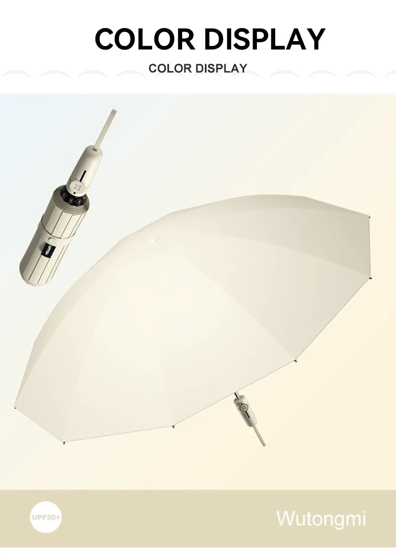 Xiaomi 12 Bone Extra Large Reinforced Wind-resistant Rain-resistant Dual-purpose UV-resistant Fully Automatic  Umbrella