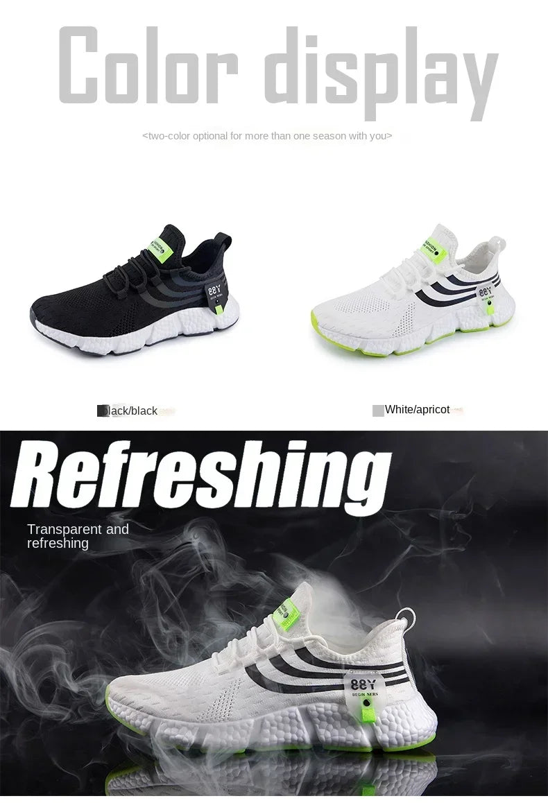 Men Shoes Breathable Classic Running Sneakers for Man Outdoor Light Comfortable Mesh Shoes Slip on Walking Tenis Shoes for Men