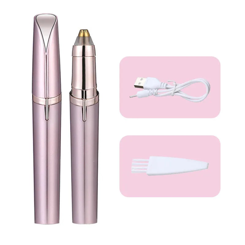 Womens Electric Eyebrow Trimmer Eye Brow Shaper Pencil Face Hair Remover For Women Automatic Eyebrow Shavers Pocketknife