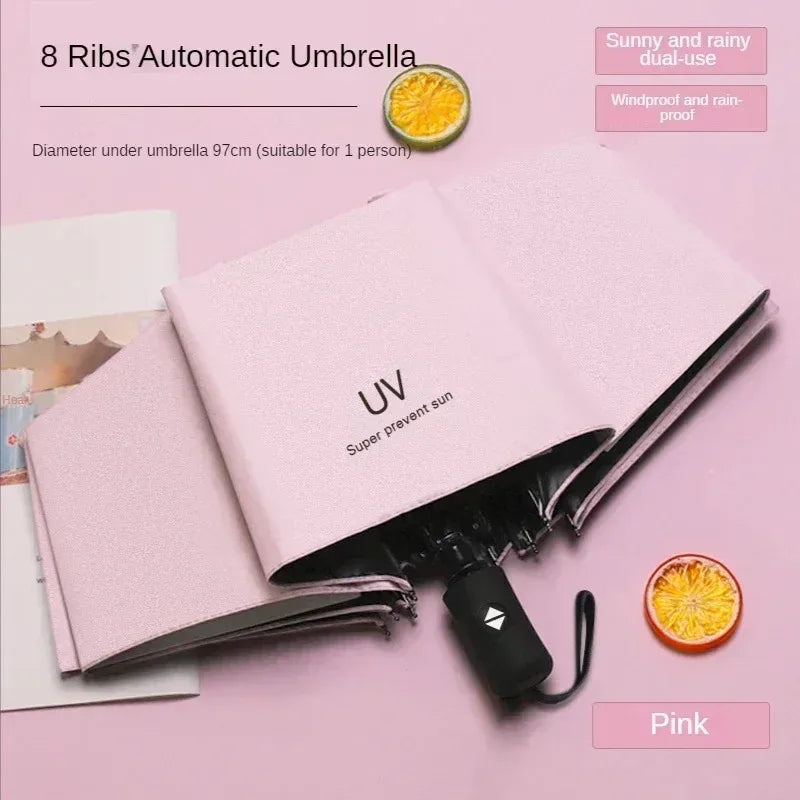 Xiaomi Mini Automatic Folding Umbrella Anti UV Rain Sun Umbrella Fashion Portable Windproof Light Women Men Parasol Umbrella New