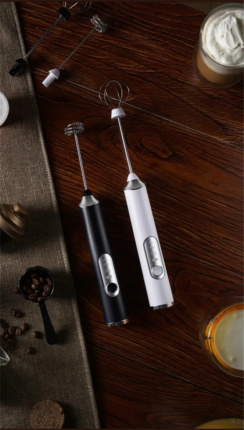 Wireless Electric Milk Frother Whisk Egg Beater USB Rechargeable Handheld Coffee Blender Milk Shaker Mixer Foamer Food Blender