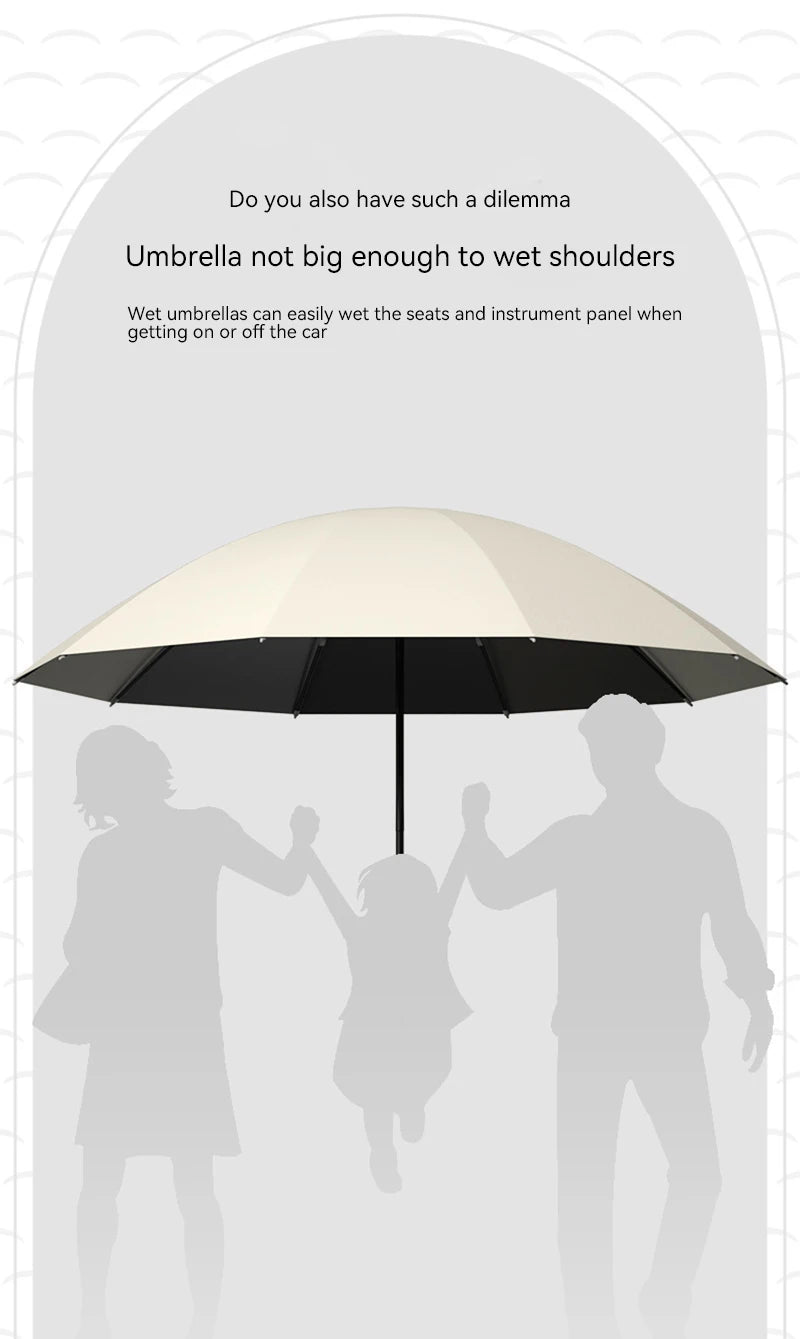 Xiaomi 12 Bone Extra Large Reinforced Wind-resistant Rain-resistant Dual-purpose UV-resistant Fully Automatic  Umbrella