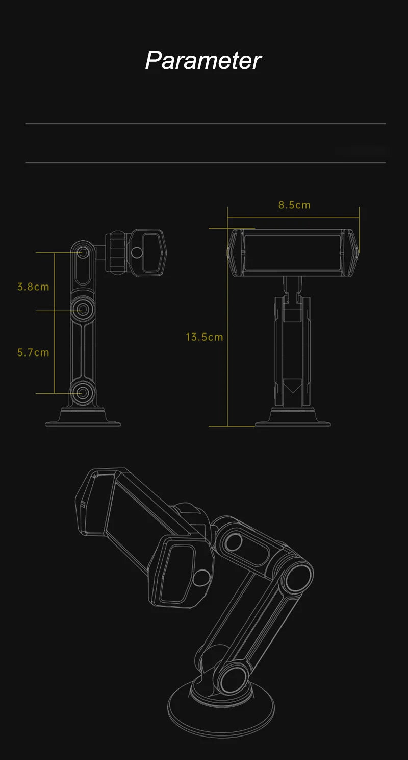 Mobile Support for The Car Phone Holder Cell Phone Stand Alloy Aluminum Accessories for Xiaomi iPhone Pro Max Samsung Huawei