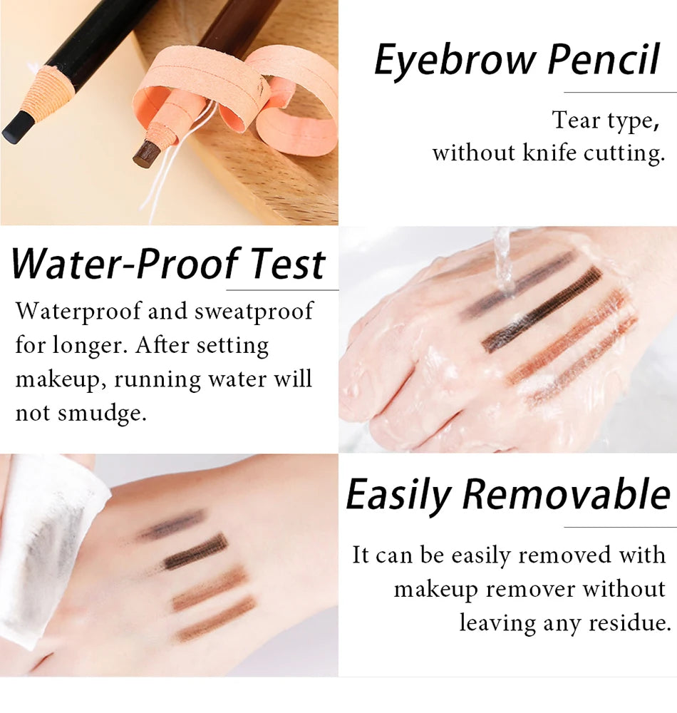 Eyebrow Pencil Waterproof Eyebrow Enhancers Long Lasting Brow  Cosmetics Professional Makeup Brow Lift Feather Eyebrow Pencil