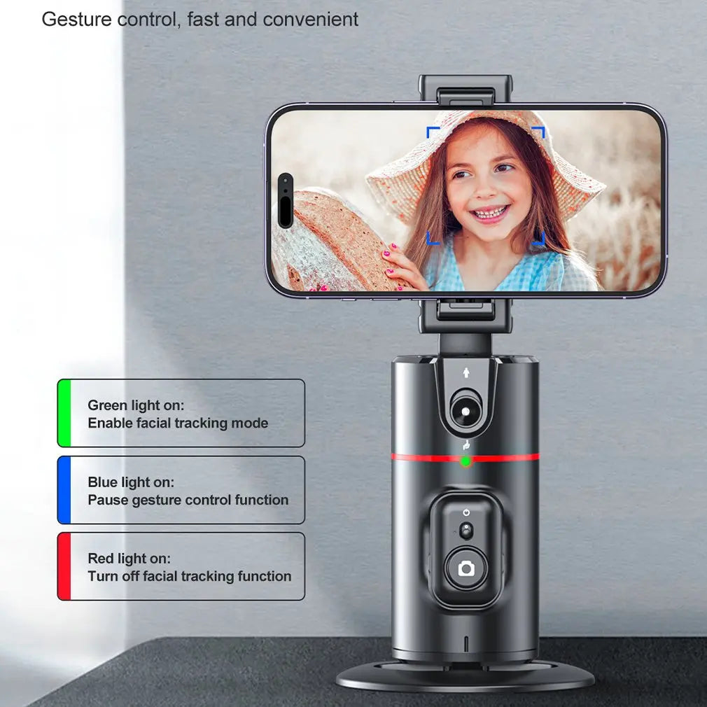 Auto Face Tracking Tripod 360 Degrees Rotation Body Phone Camera Mount Gesture Control Gimbal Stabilizer Selfie Stick for Tiktok