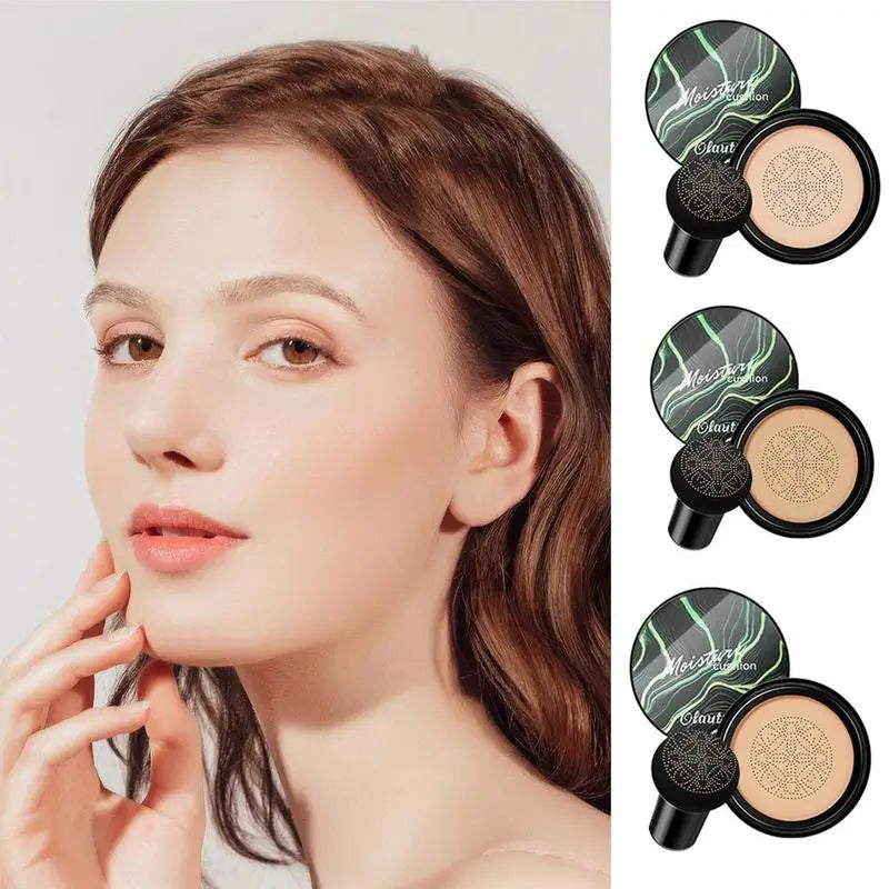 BB CC Cream  Face Foundation Concealer Cushion Mushroom Base Waterproof Brighten Makeup Brightening Tone Cosmetics Make up