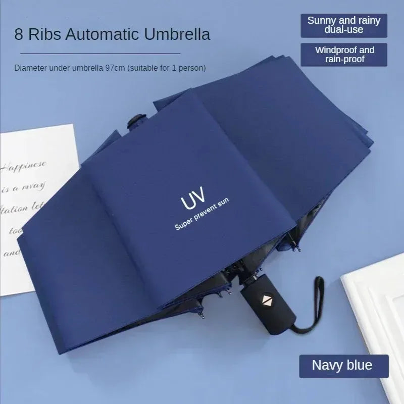 Xiaomi Mini Automatic Folding Umbrella Anti UV Rain Sun Umbrella Fashion Portable Windproof Light Women Men Parasol Umbrella New