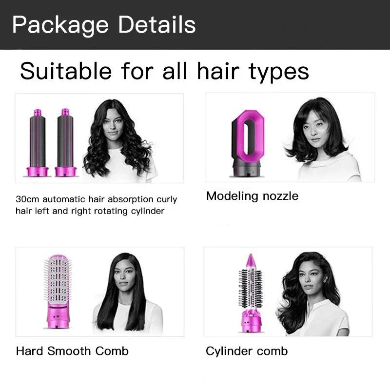 5 In 1 Quality Hairdryer Comb Hot Air Comb For Curling And Straightening Hair Automatic Straight Hair Comb Styling Hair Dryer