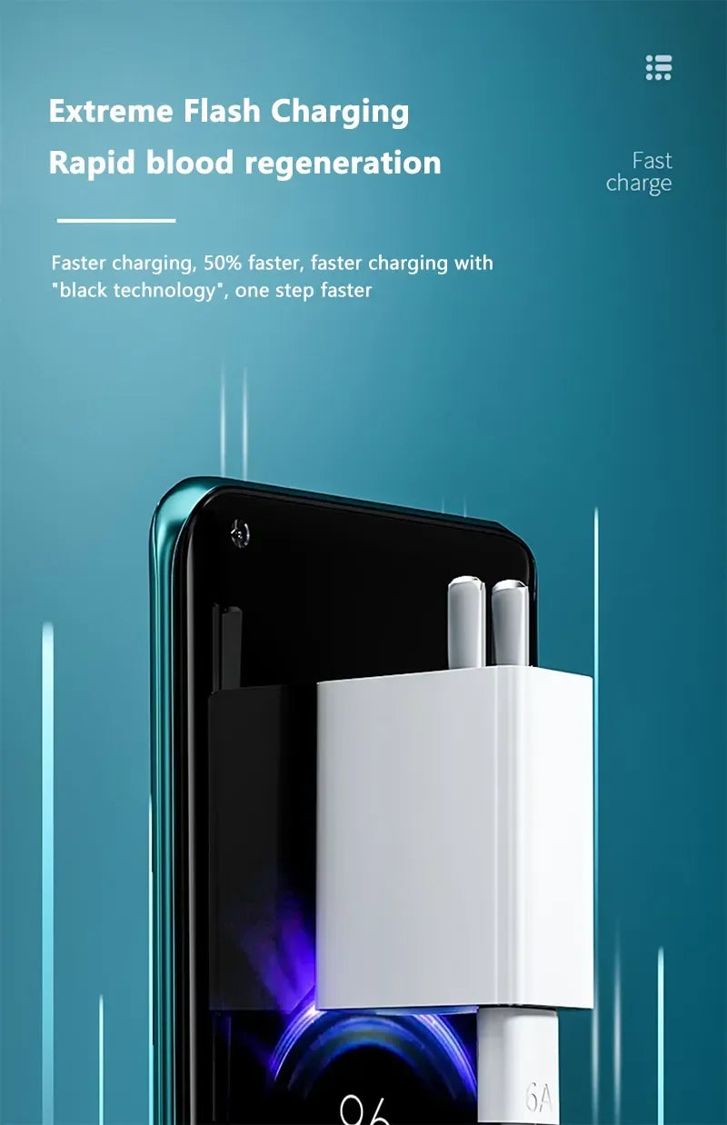 67W USB Fast Charger for Xiaomi 14 13 12 11 10 Ultra Redmi Note 12T 13 Pro Turbo Quick Charge Type C USB Charging Cable