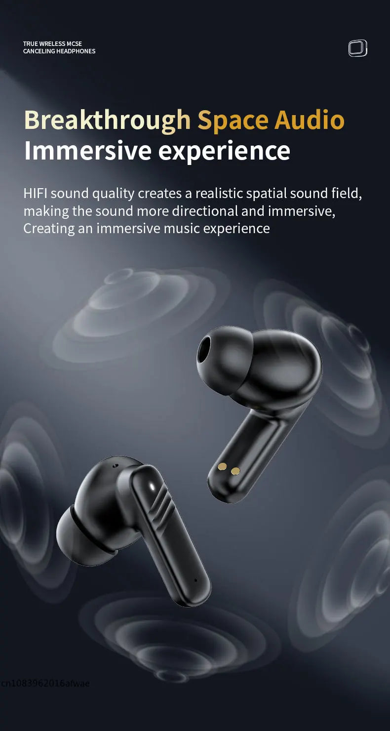 XIAOMI New Full in Touch Screen Headphone ANC LX-10 Bluetooth5.4 Noise Cancelling Earphone Wireless InEar ENC Earbuds with Mic