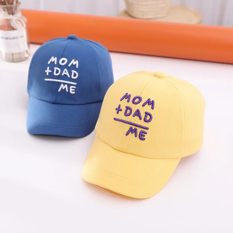 Letter Embroidery Baby Baseball Cap Solid Color Adjustable Toddler Boys Girls Snapback Hat Casual Kids Cotton Duck Tongue Caps