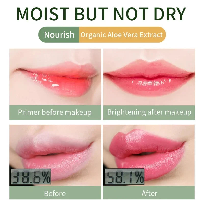 Aloe Vera Color Changing Lipstick Is Not Easy To Fade Lipstick Long Lasting Moisturizing Temperature Color Nourish Lip Balm 1PCS